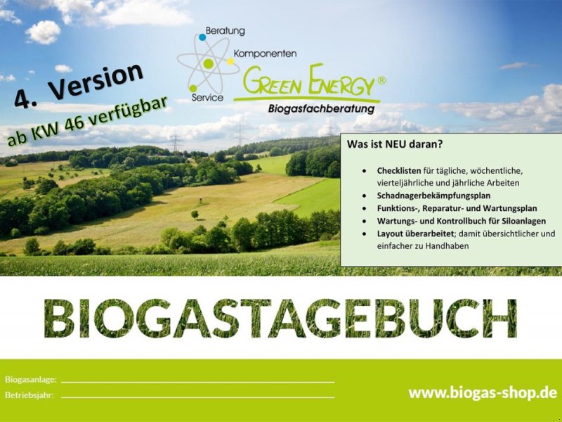 Sonstige Biogastechnik des Typs Green Energy Biogas: Einsatzstoff- und Betriebstagebuch, Neumaschine in Mitterteich (Bild 1)