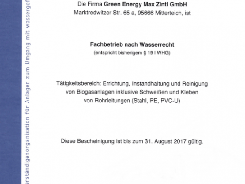 Sonstige Biogastechnik des Typs Green Energy Biogas: Dichtheitsprüfungen, Neumaschine in Mitterteich (Bild 1)