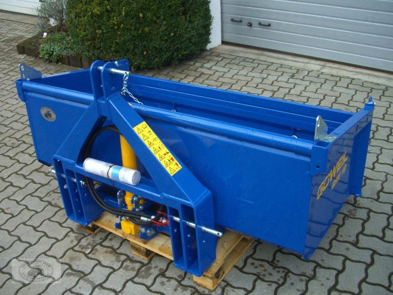 Heckcontainer des Typs Göweil "GHU10-1850" 1,97m Breit, DW, Blau, Hochkippschaufel *NEU*, Neumaschine in Tschirn (Bild 1)