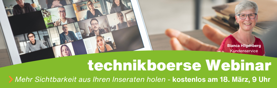 kostenloses technikboerse Webinar - Mehr aus Ihren Inseraten holen