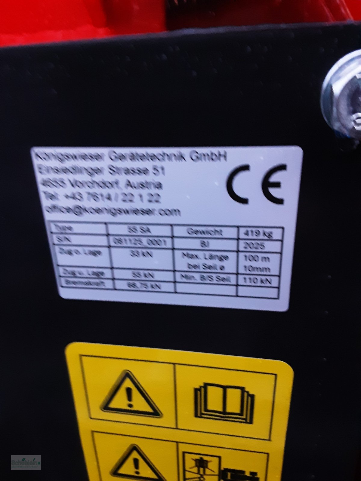 Seilwinde des Typs Königswieser KGD 550 EH, Neumaschine in Emskirchen (Bild 4)