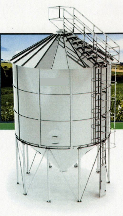 Silo des Typs Conpexim Glattwandsilo 305t, DM 6,46m, 8 Doppelstützen, Neumaschine in Apetlon (Bild 4)