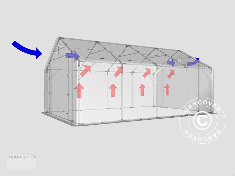 Sonstige Industriemaschinen des Typs Sonstige LAGERZELT PRO 5X8X2,5X3,89M, PVC, GRÜN, Neumaschine in Hellebaek (Bild 6)