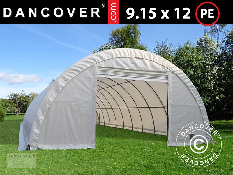 Zelthalle des Typs Sonstige RUNDBOGENHALLE 9,15X12X4,5M, PE, WEISS, Neumaschine in Hellebaek (Bild 1)