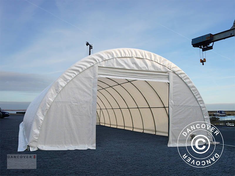 Zelthalle des Typs Sonstige RUNDBOGENHALLE 9,15X12X4,5M, PE, WEISS, Neumaschine in Hellebaek (Bild 2)