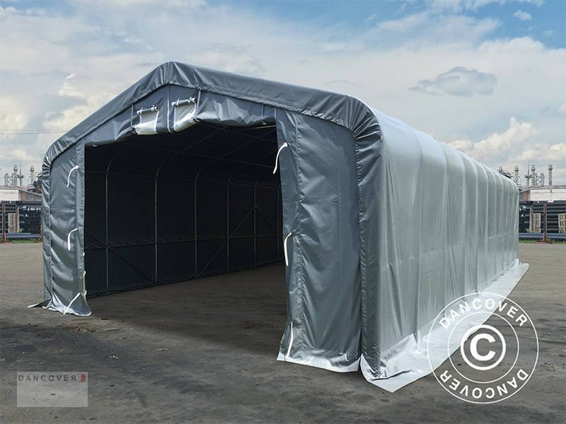 Zelthalle des Typs Sonstige LAGERZELT PRO 6X18X3,7M PVC MIT DACHFENSTER, GRAU, Neumaschine in Hellebaek (Bild 3)