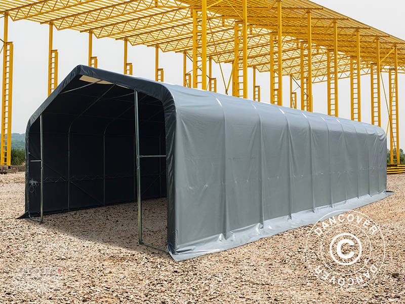Zelthalle des Typs Sonstige LAGERZELT PRO 6X18X3,7M PVC MIT DACHFENSTER, GRAU, Neumaschine in Hellebaek (Bild 8)