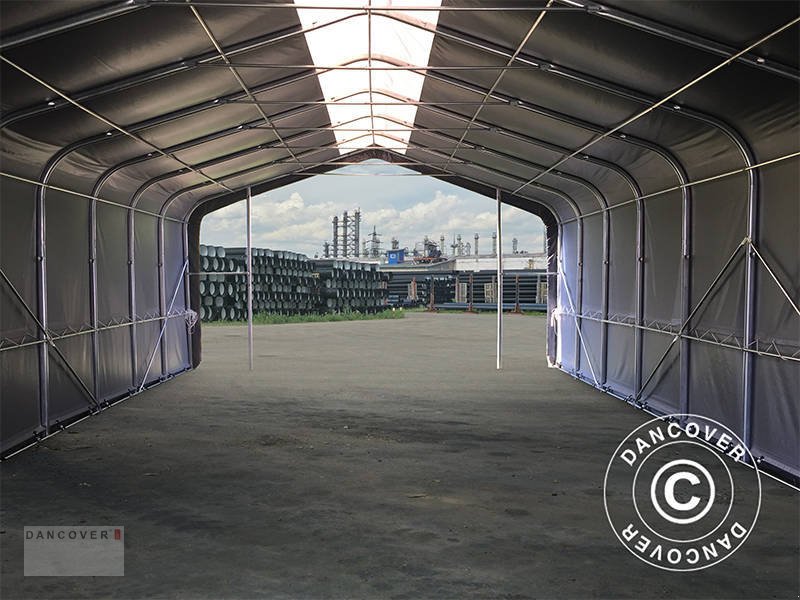 Zelthalle des Typs Sonstige LAGERZELT PRO 6X12X3,7M PVC MIT DACHFENSTER, GRAU, Neumaschine in Hellebaek (Bild 4)