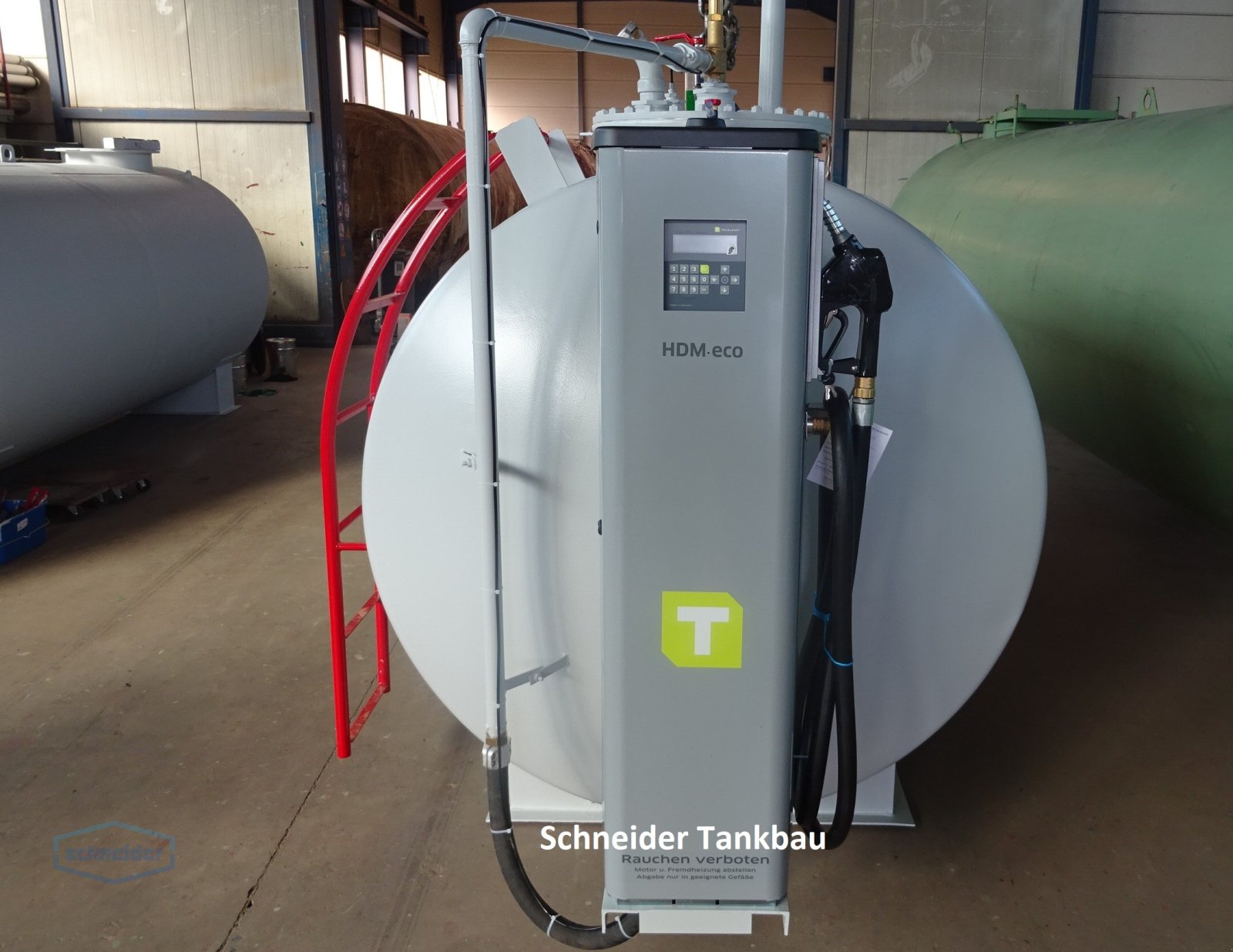 Tankanlage des Typs Alfred Schneider Tankbau Dieseltankstelle Lagerbehälter Stahltank Tankstelle Zapfsäule, Neumaschine in Söhrewald (Bild 3)