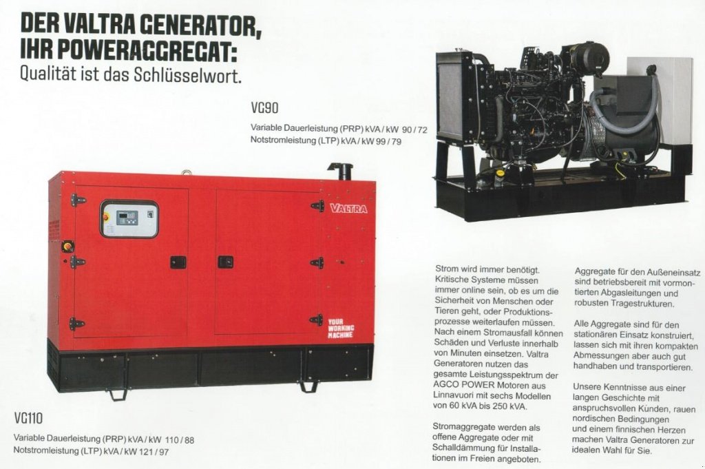Sonstige Stalltechnik des Typs Valtra Stromaggregat, Neumaschine in Bodenwöhr/ Taxöldern (Bild 1)