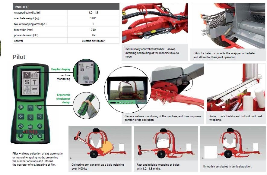 Ballenwickler des Typs Unia Twister, Gebrauchtmaschine in Hadsund (Bild 18)