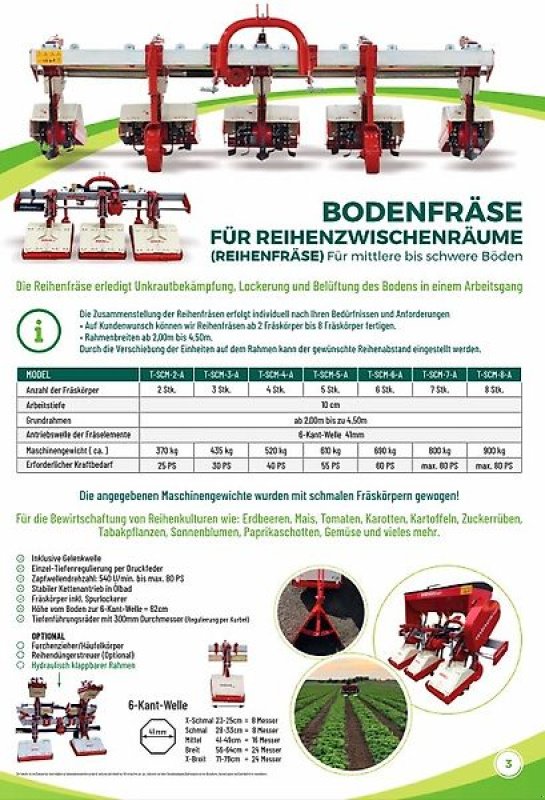 Bodenfräse des Typs Minos Agri Reihenfräse T-SCM-5-A, Neumaschine in Münstermaifeld (Bild 13)