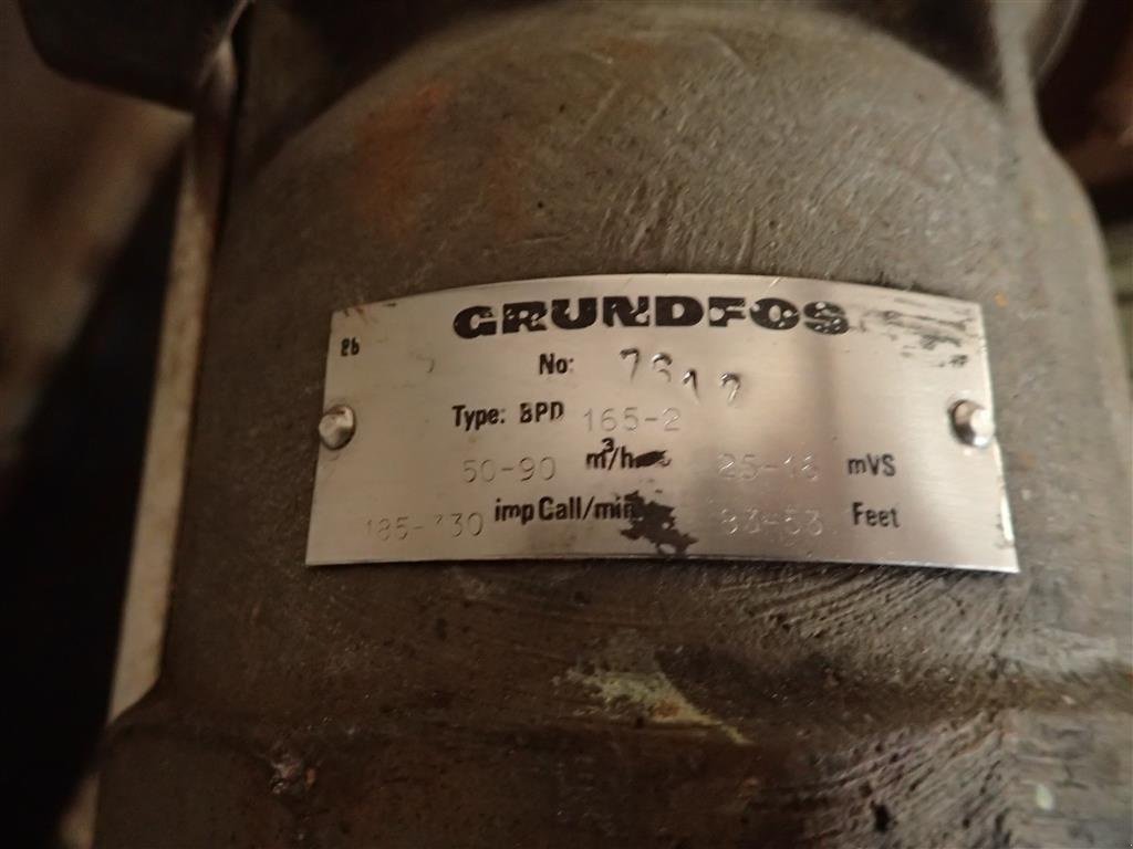 Beregnungspumpe des Typs GRUNDFOS SPD-165-2, 50-900m3/time, 7,5 hk, Gebrauchtmaschine in Egtved (Bild 2)