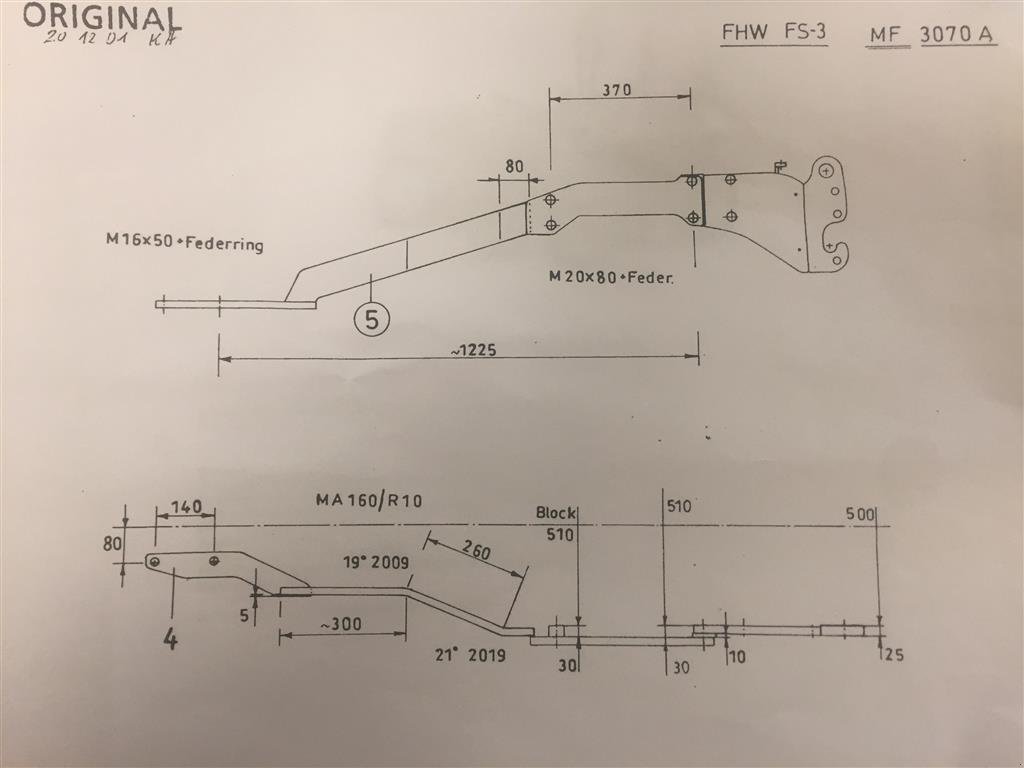 Frontlader des Typs Hauer FS-3 Sidevanger MF 3070 2WD, Gebrauchtmaschine in Roskilde (Bild 3)