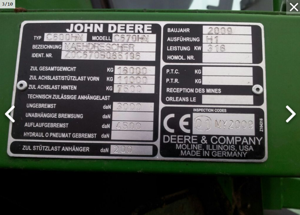 Oldtimer-Mähdrescher des Typs John Deere C670, Neumaschine in Озеряни (Bild 3)