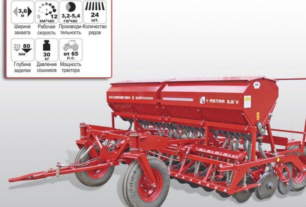 Direktsaatmaschine des Typs CHERVONA ZIRKA Astra 3,6V,  in Пологи (Bild 5)