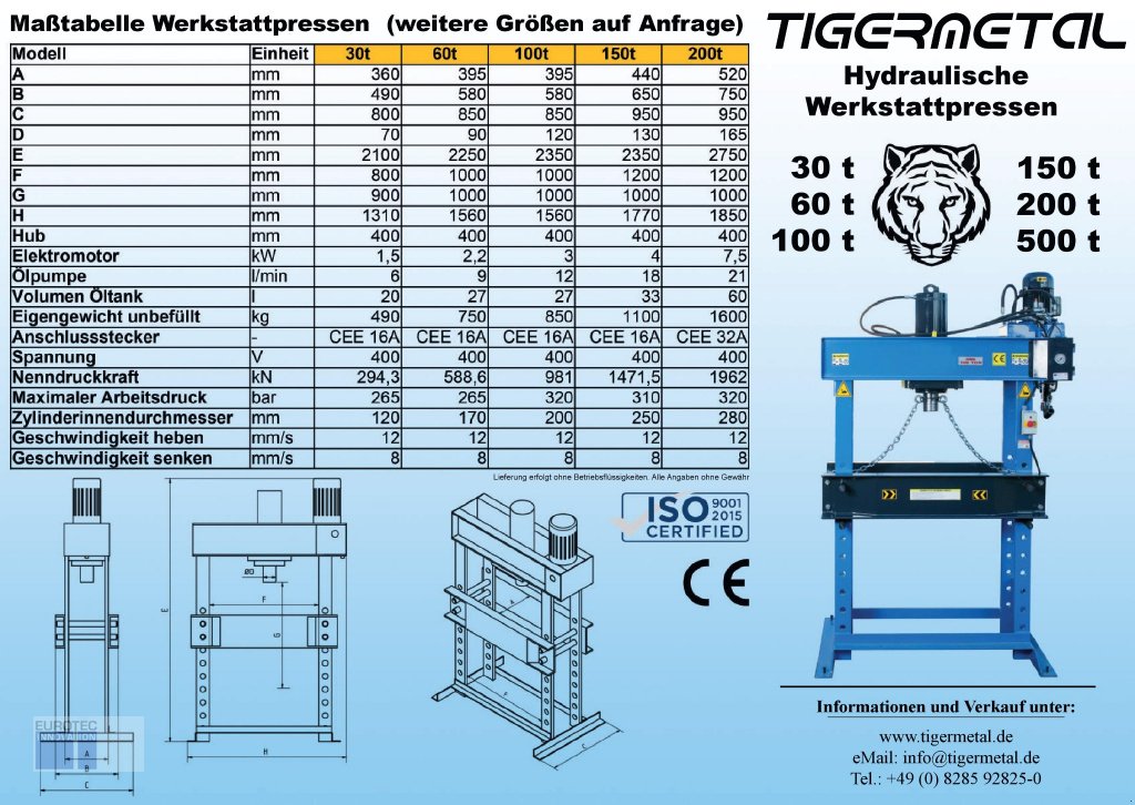 Sonstiges des Typs Tigermetal Richtpresse 60 Tonnen t, Neumaschine in Burtenbach (Bild 7)