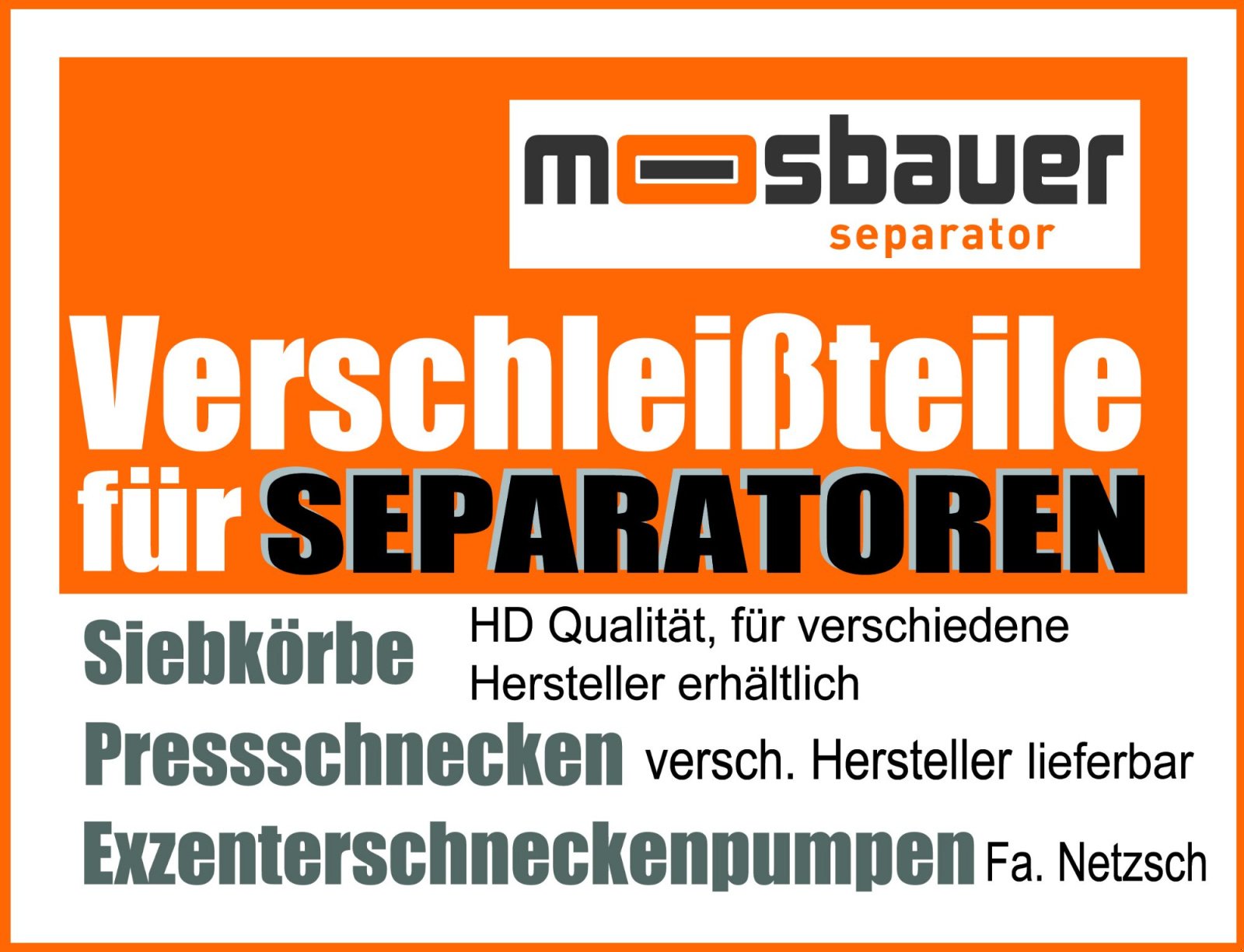 Sonstige Gülletechnik & Dungtechnik des Typs Moosbauer Separator Ersatzteile für Separatoren, Neumaschine in Reut (Bild 1)