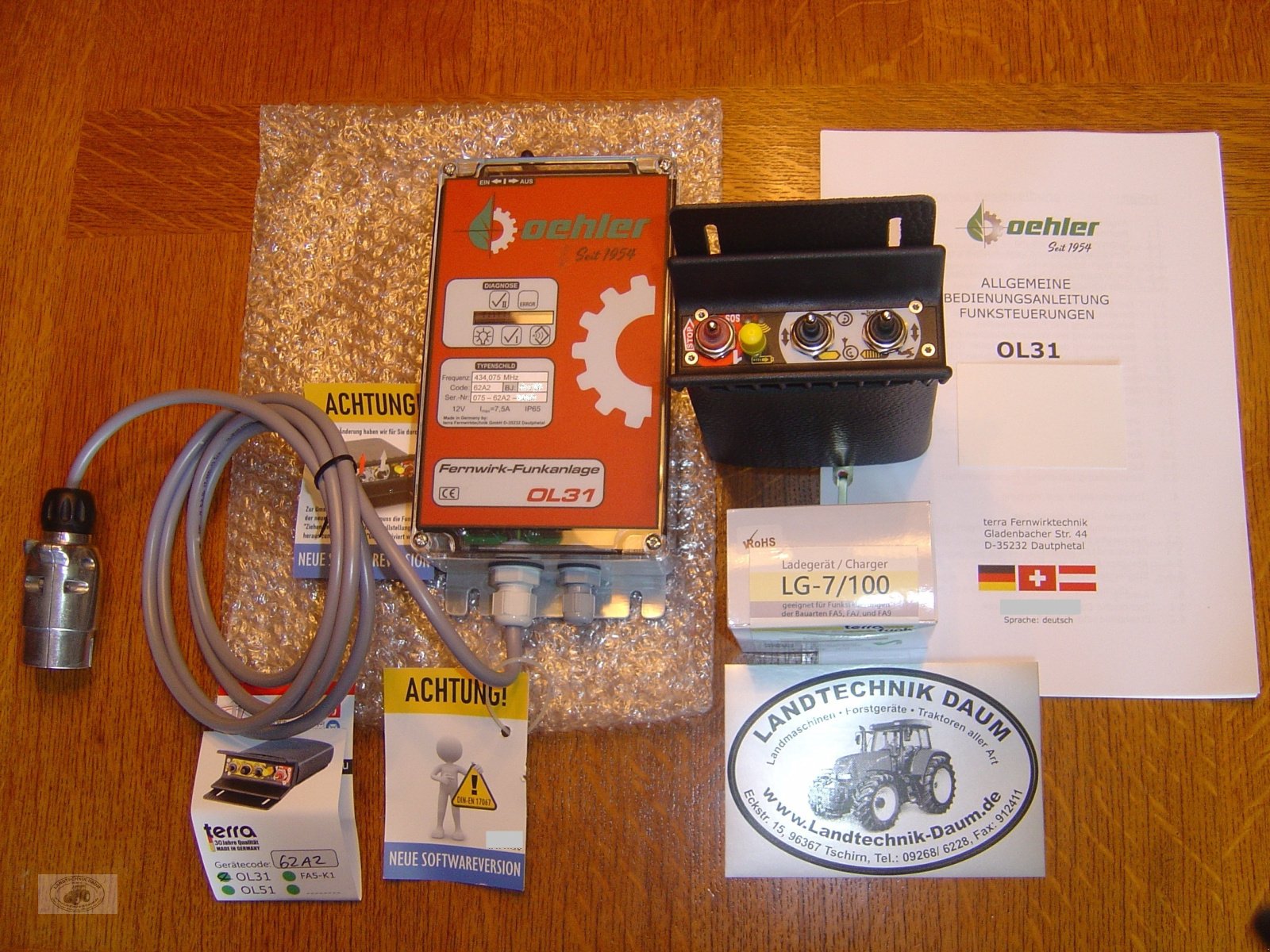 Seilwinde des Typs Oehler OL/SW 5500P EH+SA "NEU" inkl. Terra-Funk S1 und Seilausstoß, mit viel Zubehör! Frachtfrei., Neumaschine in Tschirn (Bild 3)