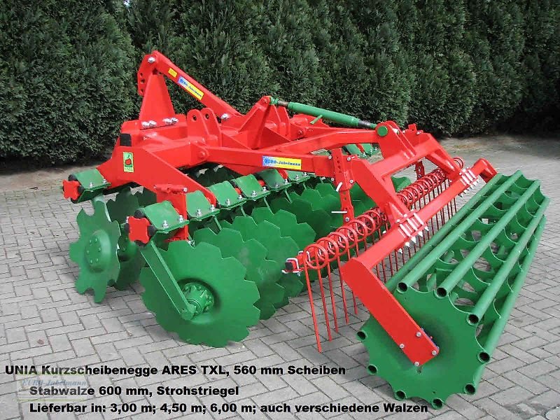 Kurzscheibenegge des Typs Unia Kurzscheibeneggen, ARES NEU, 2,50 - 12,00 m, verschiedene Walzen, Neumaschine in Itterbeck (Bild 2)
