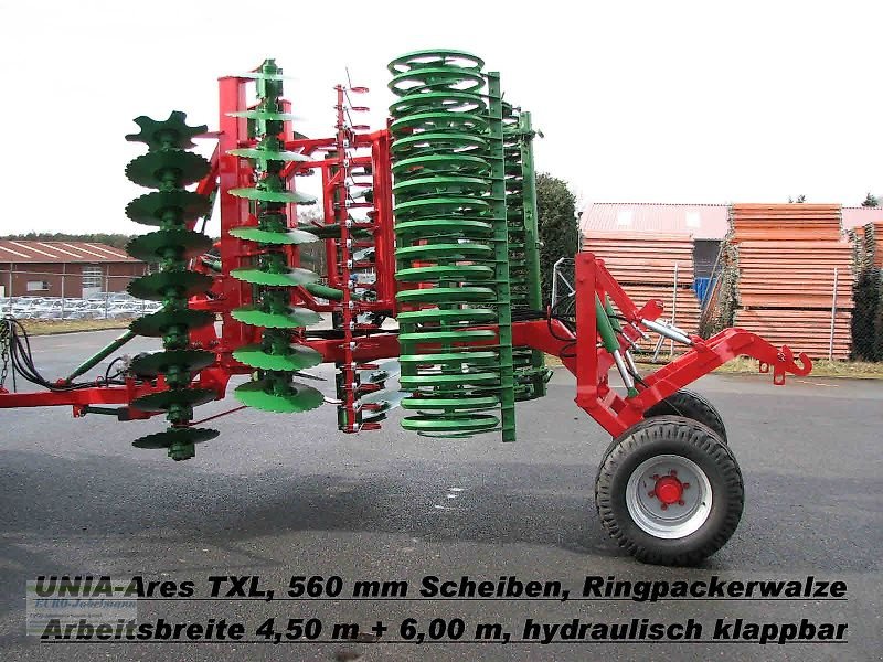 Kurzscheibenegge des Typs Unia Kurzscheibeneggen, ARES NEU, 2,50 - 12,00 m, verschiedene Walzen, Neumaschine in Itterbeck (Bild 7)