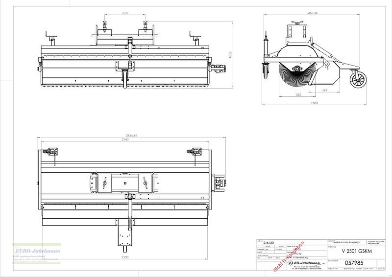 Kehrmaschine des Typs EURO-Jabelmann Kehrmaschinen, NEU, Breiten 1500 - 2500 mm, eigene Herstellung, für Schlepper + Stapler, Neumaschine in Itterbeck (Bild 27)