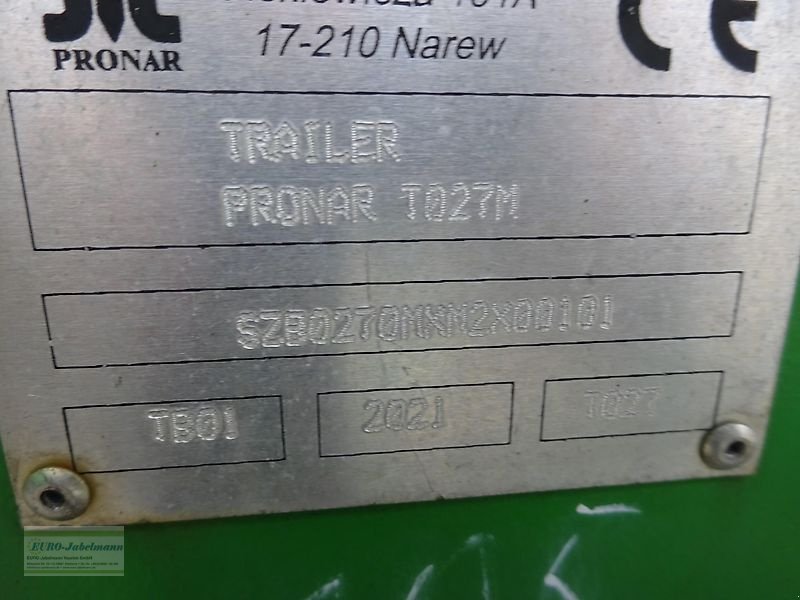 Ballentransportwagen des Typs PRONAR Ballenwagen, Strohwagen, TO 27, 18 to, hydr. Ladungssicherung, Bauj. 2021, Gebrauchtmaschine in Itterbeck (Bild 16)