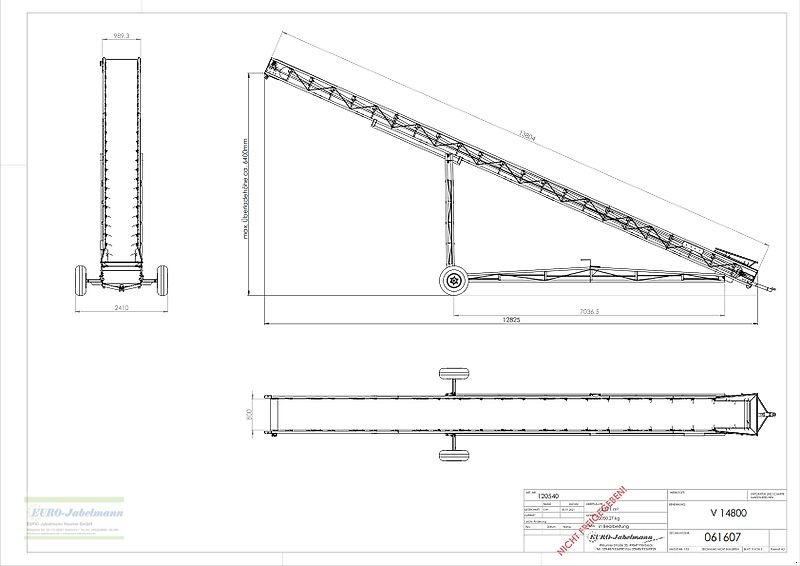 Förderanlage des Typs EURO-Jabelmann Förderband, EURO-Band V 14650 / V 14800, 14 m NEU, Neumaschine in Itterbeck (Bild 8)