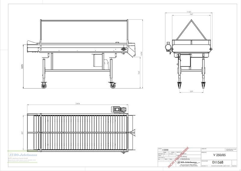 Lagertechnik des Typs EURO-Jabelmann Rollenverlesetisch V 250/85, Stehmodell, NEU, Neumaschine in Itterbeck (Bild 22)