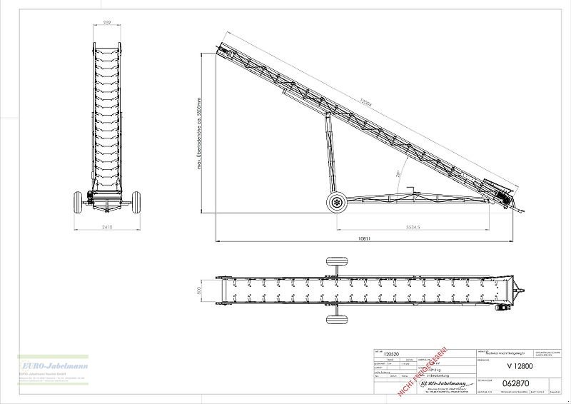 Förderanlage des Typs EURO-Jabelmann Förderband, EURO-Band V 12650, 12 m, NEU, sofort ab Lager, Neumaschine in Itterbeck (Bild 25)