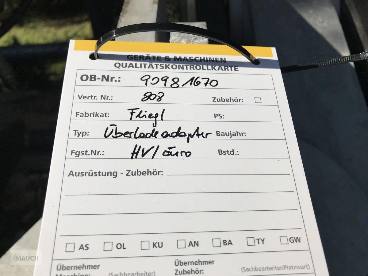 Ladeschaufel des Typs Fliegl Überladeadapter von WM auf Euro, Gebrauchtmaschine in Burgkirchen (Bild 3)